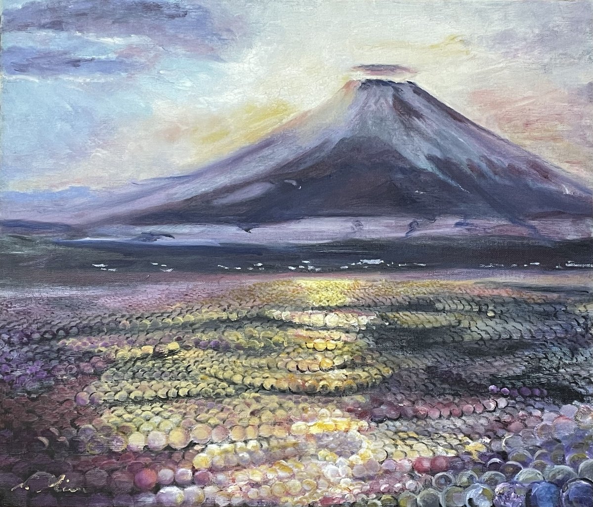 開運絵画『富士山』油絵10号 | ✨神秘の画室✨