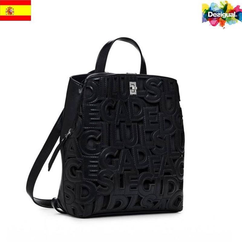 Desigual デシグアル 英字ロゴレターパンチングバックパック 25SAKP47