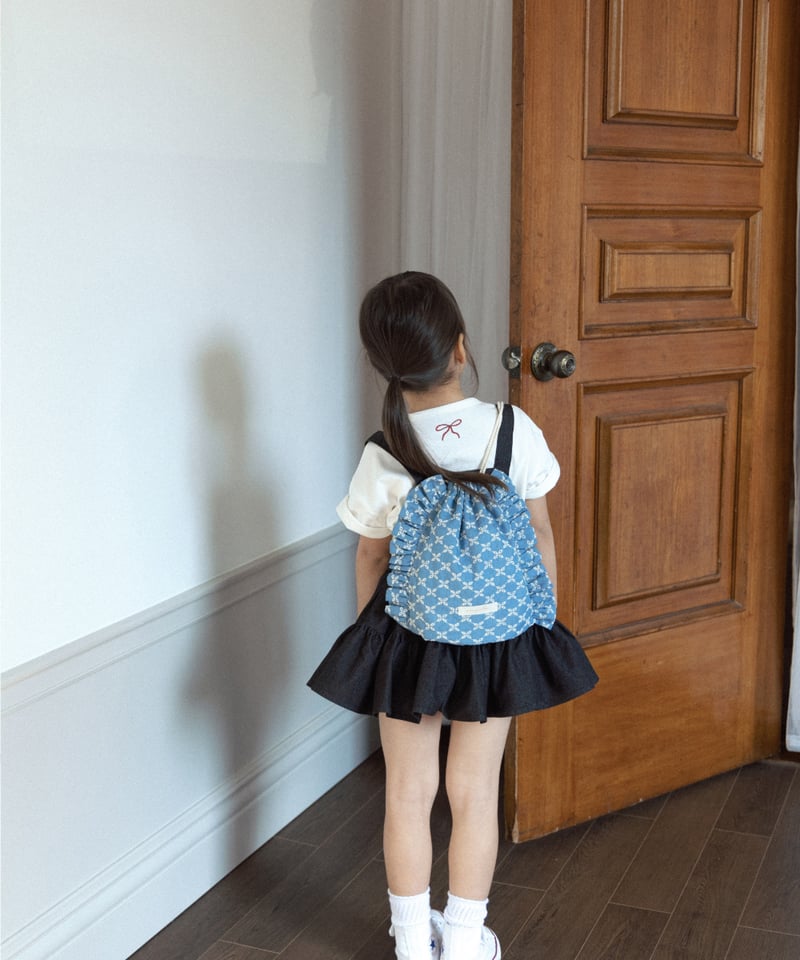 Wonny Ribbon / Black Denim Skirt | lisoro