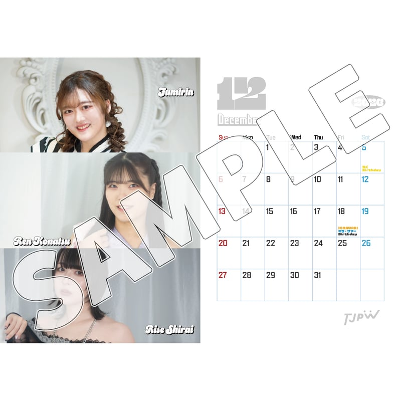 TJPW 2026 カレンダー | 東京女子プロレス ONLINE STORE