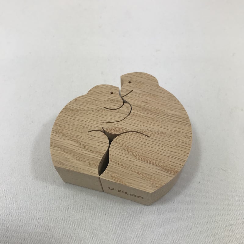 KA162 サルのカップル 小黒三郎の組み木 十二支の動物 | ゆかいな