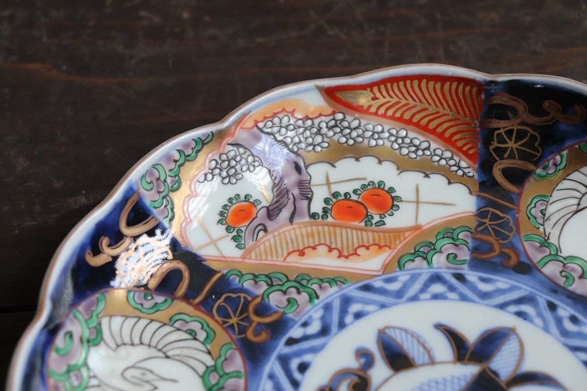 伊万里焼色絵八寸皿 桃鶴桜 | 発酵素材オンラインストア