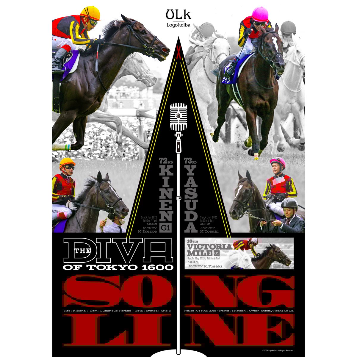 ソングライン引退記念デザインポスター (B2サイズ) | HORSEGOODSnet