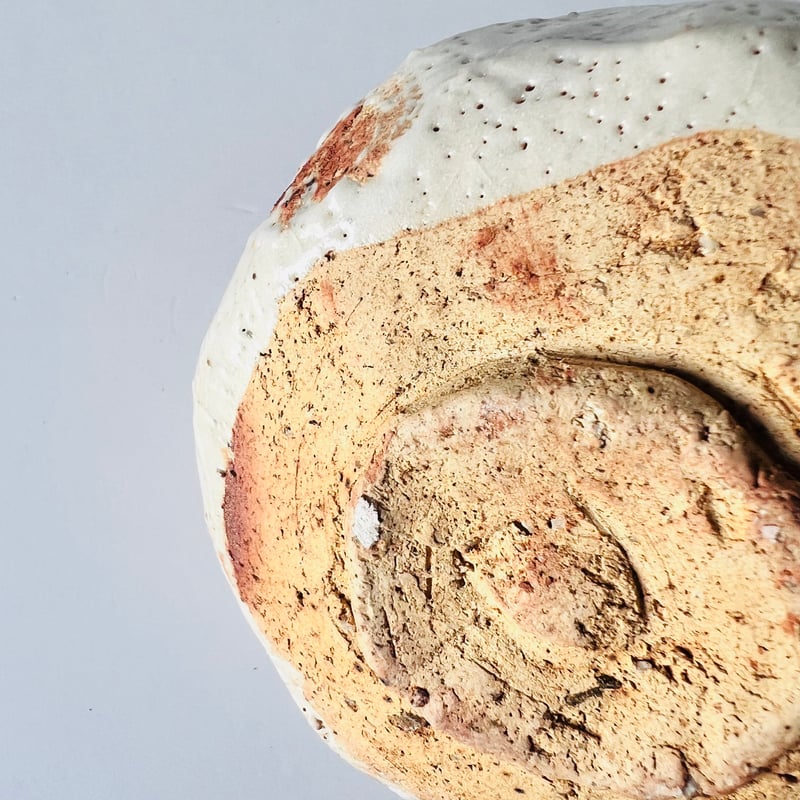 T-72辻村史朗 志野茶碗 共箱有 Shiro Tsujimura Shino tea bow