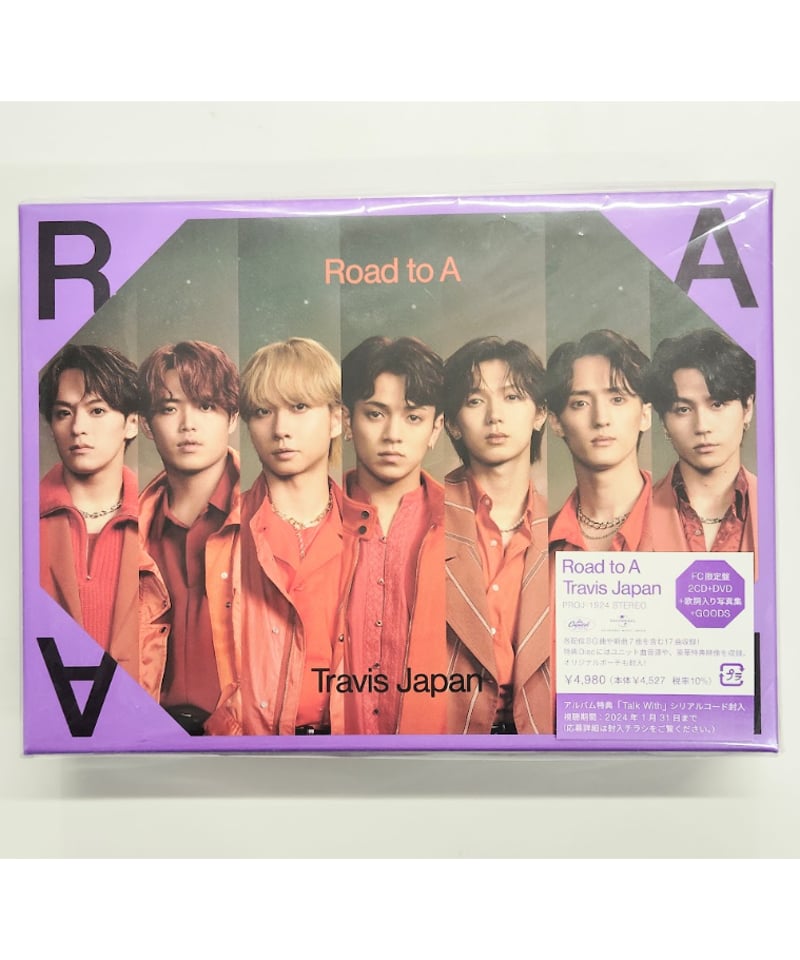 Travis Japan 「Road to A」 FC限定盤 2CD+DVD/Blu-ray