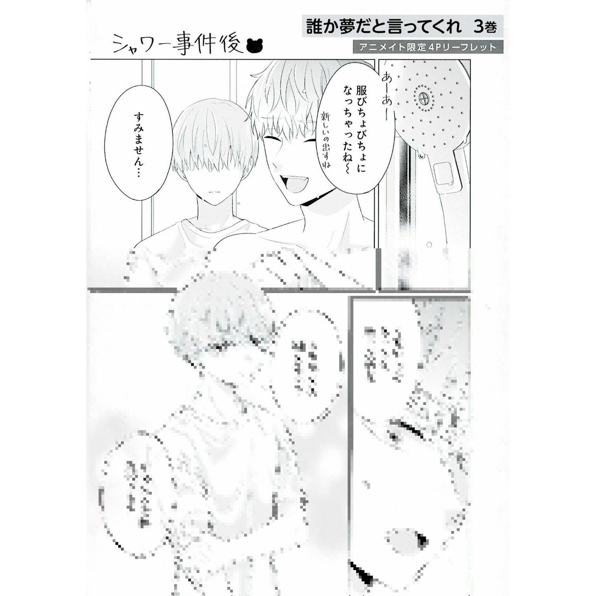 みっしぇる 『誰か夢だと言ってくれ』3巻 アニメイト特典 リーフレット