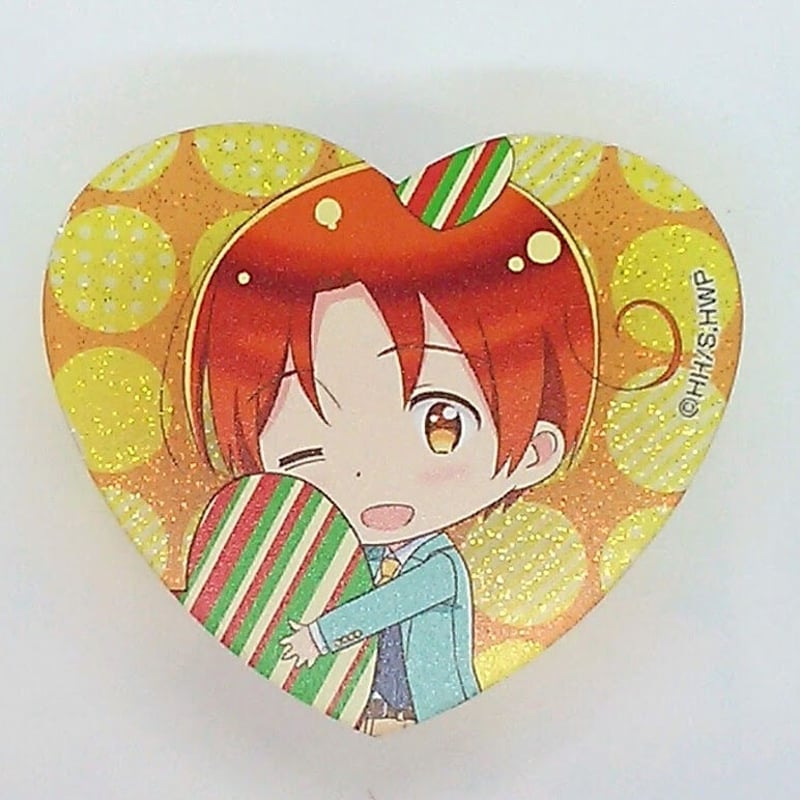 ヘタリアハート型ラメアクリルバッジ