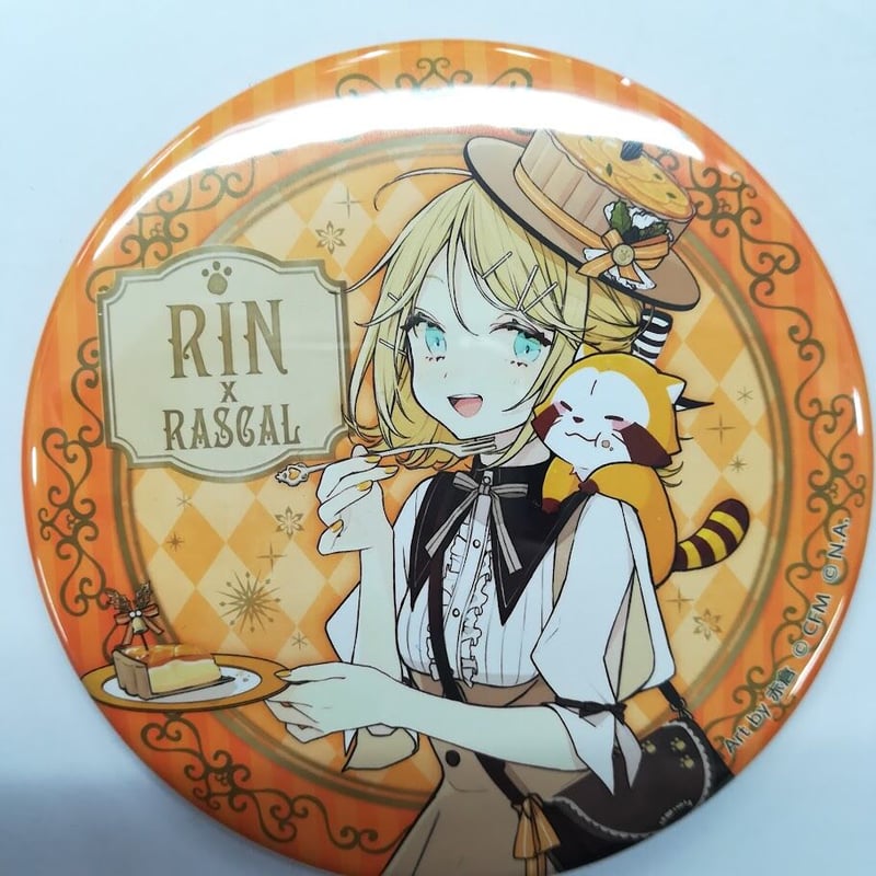 初音ミク ココラボ ラスカル 赤倉 缶バッジ 初音ミク×ラスカル2020 冬