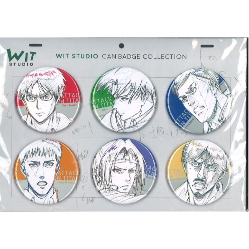 進撃の巨人 WIT Studio 原画 ビッグ缶バッジ リヴァイ 15枚セット 進撃