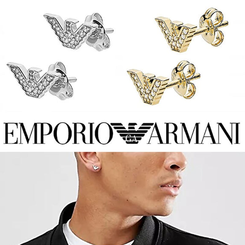 EMPORIO ARMANI (エンポリオ アルマーニ) イーグルロゴ ピアス ユニ