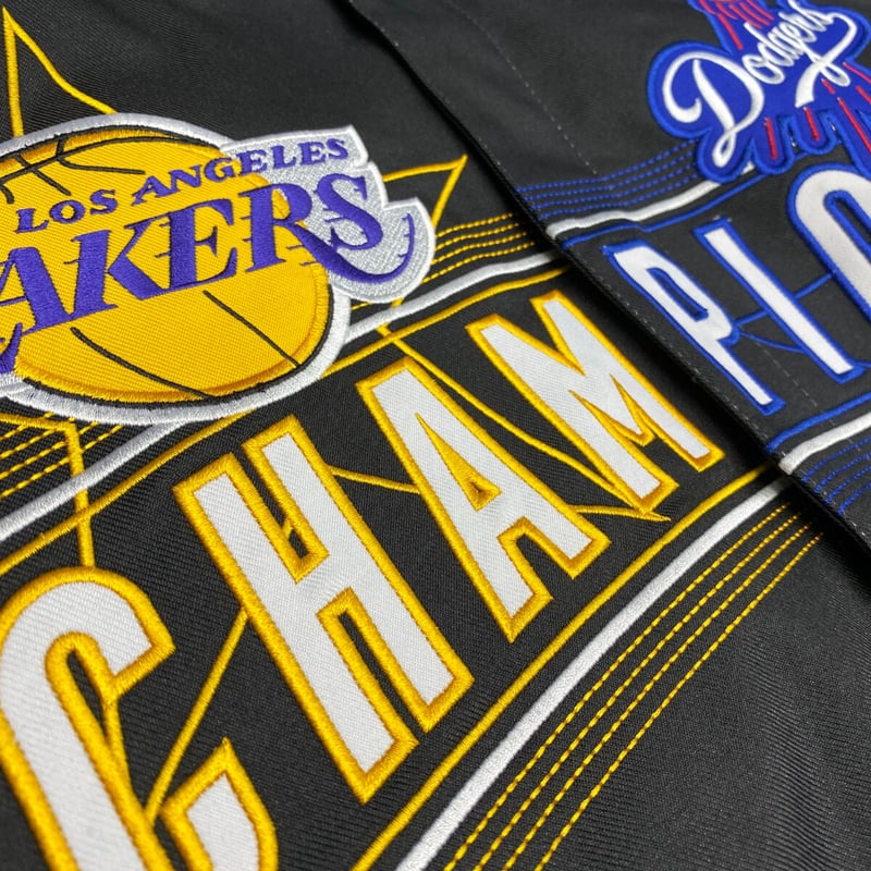限定】優勝記念スタジャン JHデザイン City Of Champions レイカーズ NB