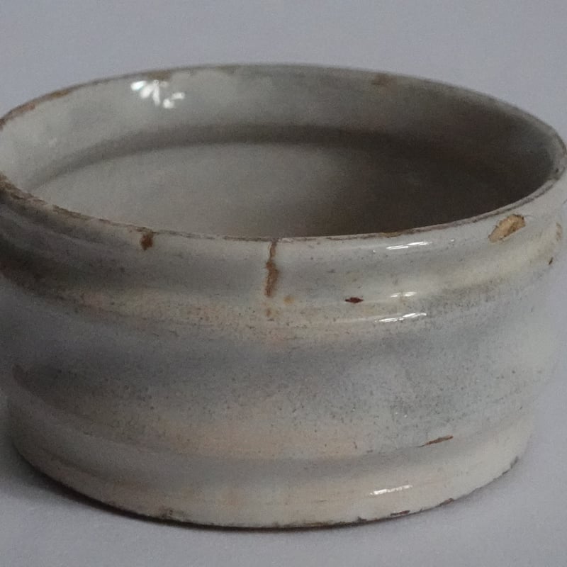 オランダ デルフト 白釉 薬壺 軟膏入れ ointment pot 白デルフト 白