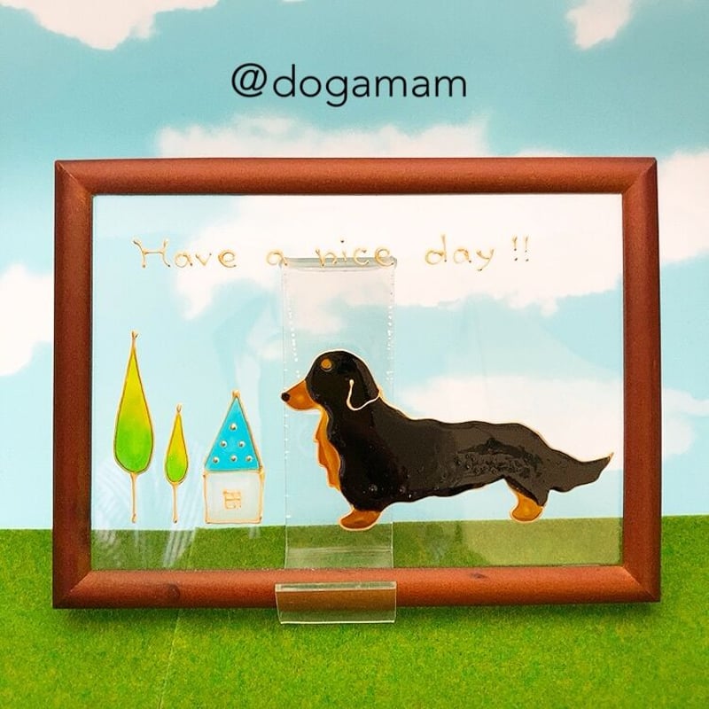 ダックス＆HOME ブラックタン ダックスフント 横向き | DOG.AM