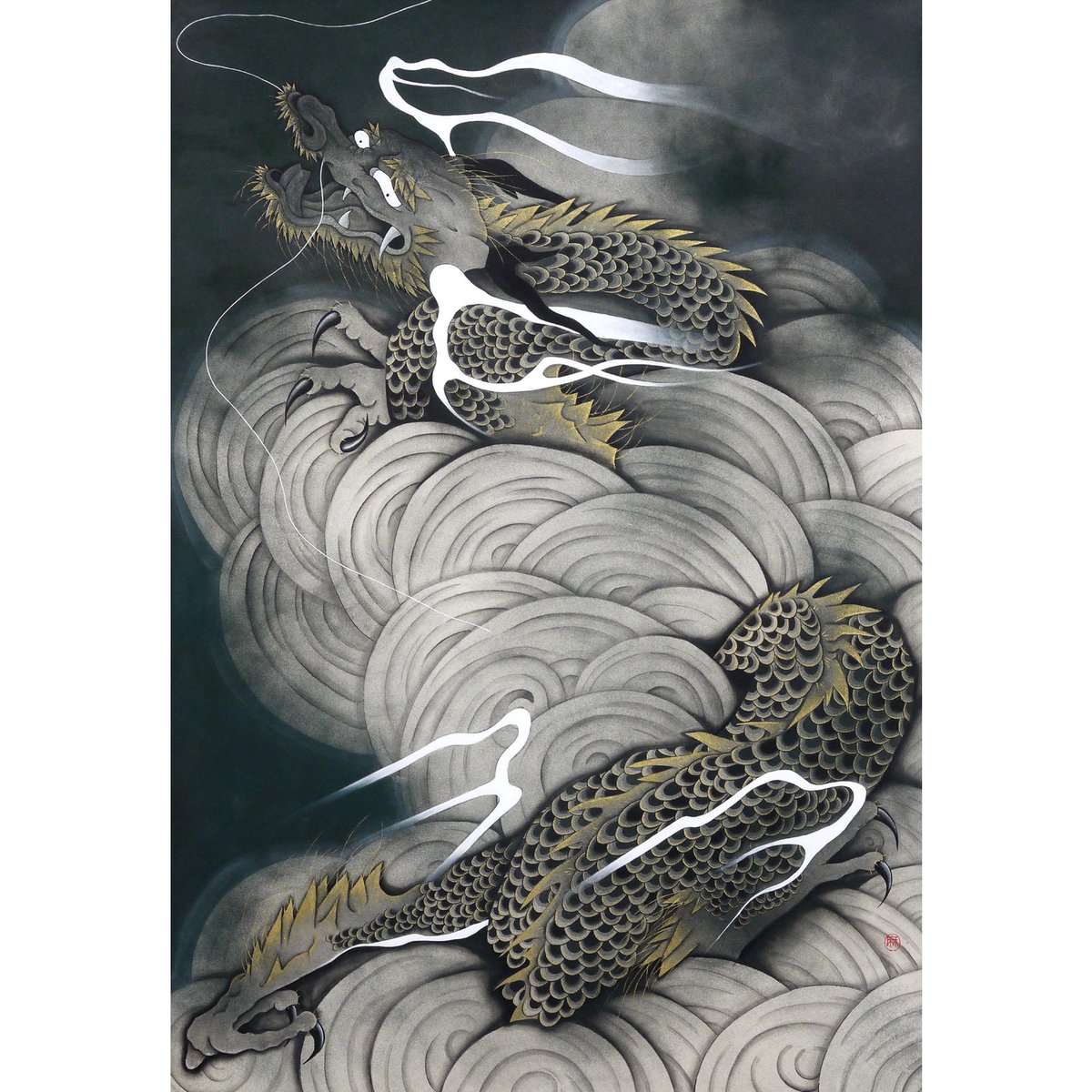 古屋麻里奈「龍図」日本画 P50号 | shibayama art gallery