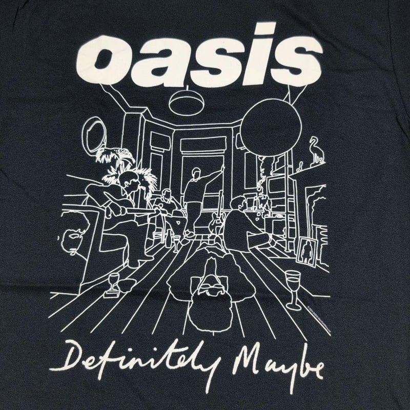 OASIS オアシス Tシャツ バンドTシャツ ブラック Definitely Maybe L