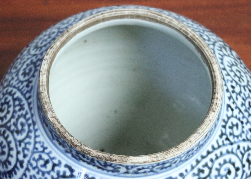 江戸中期染付蛸唐草文沈香壺 | 吉祥寺PukuPuku