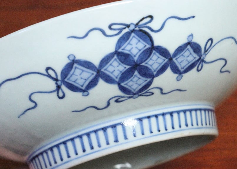 江戸幕末鍋島染付牡丹図7寸台皿③ | 吉祥寺PukuPuku