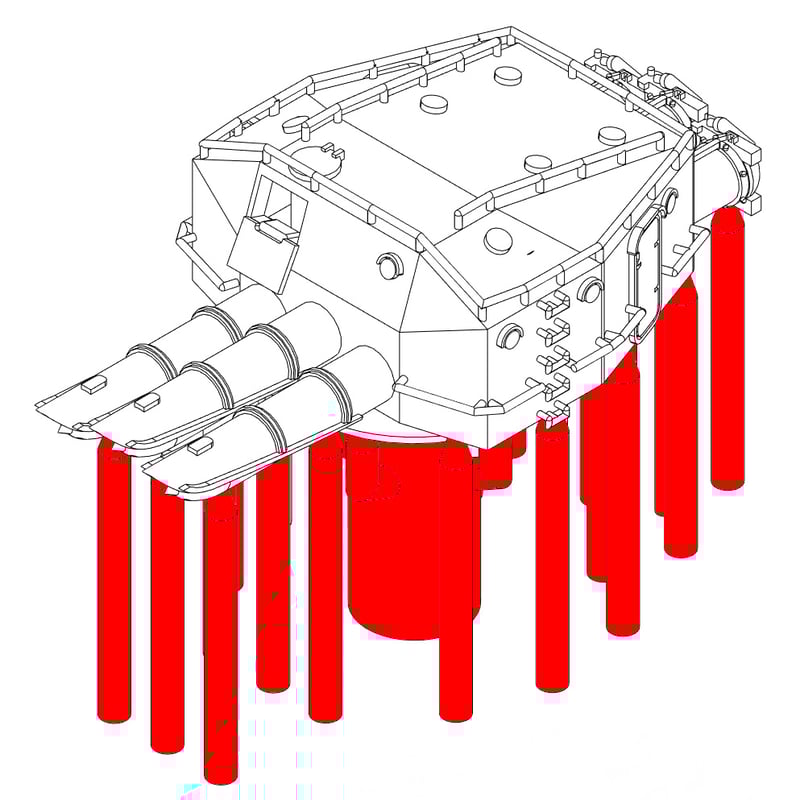 1/700 日本海軍 十二年式三聯装発射管 GK70095 | 軍艦堂