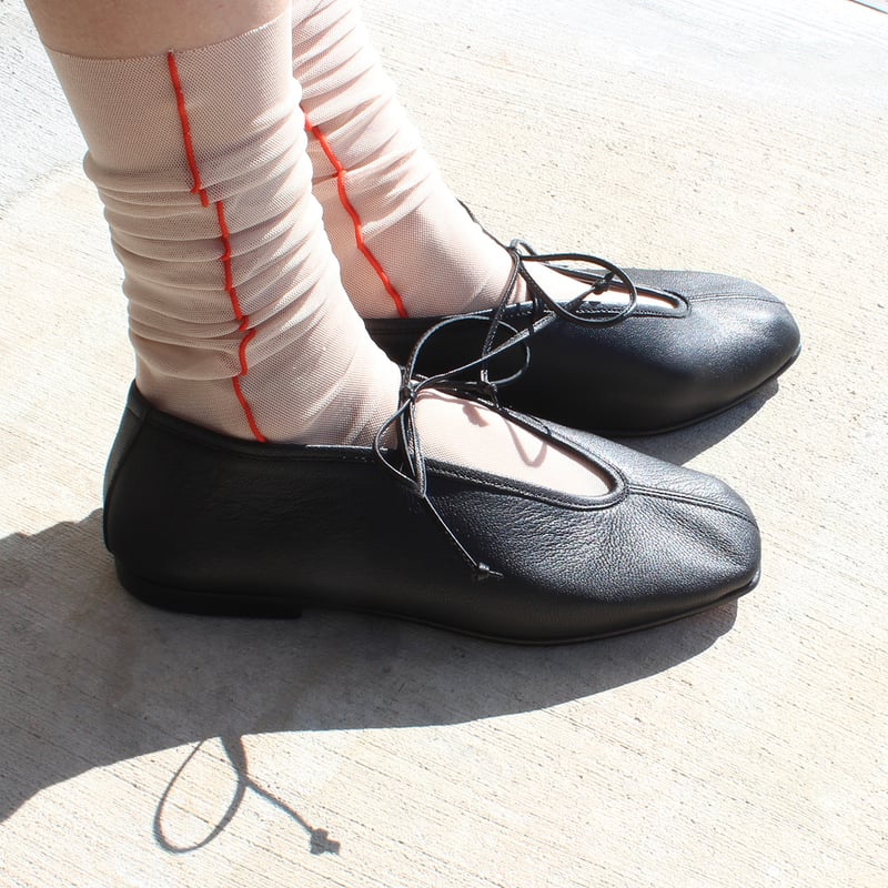 LACE UP BALLET【BLK-BLK】/ SUI | SUI(スイ)公式通販サイト