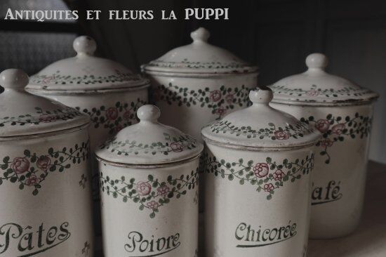 ローズバンド入荷♪BF社（BB社）アンティークキャニスター6客