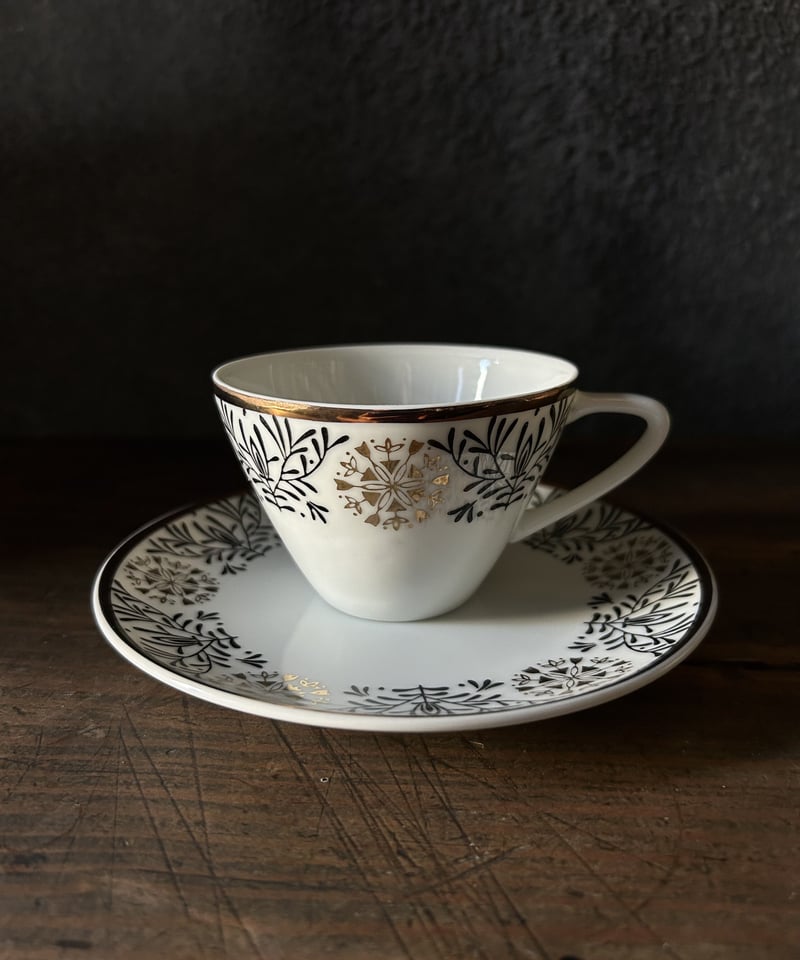カップ＆ソーサーR/セト陶器/昭和レトロ/絵柄 | 骨董・アンティークの