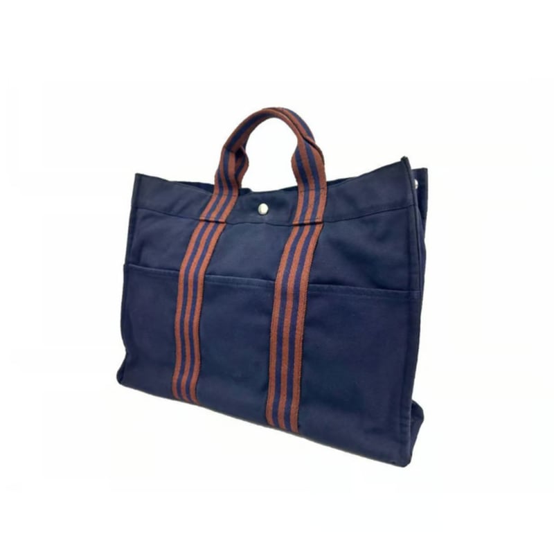 HERMES エルメス サックフールトゥMM ハンドバッグ キャンバス