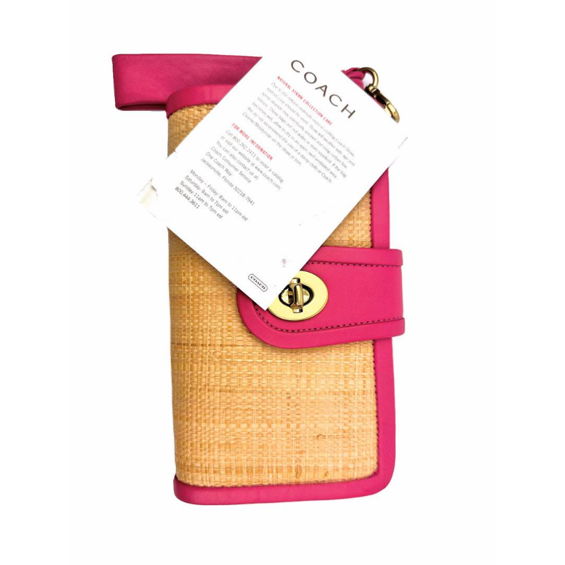 コーチ COACH かごバッグ ポーチ 42474 ピンク ベージュ ガゴ
