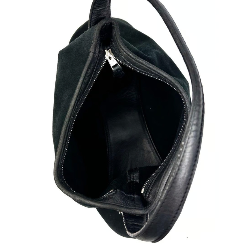 ジョルジオアルマーニ GIORGIO ARMANI ブラック スエード レザー黒