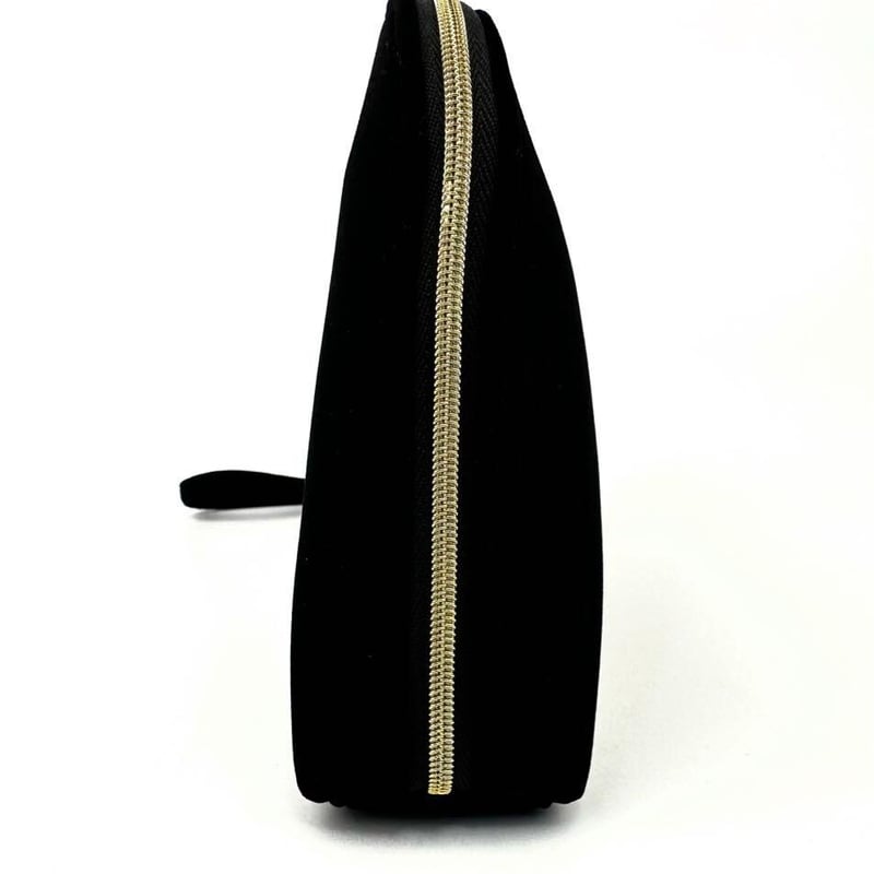 ドルチェアンドガッバーナ ベロアポーチ ブラック 黒 ファスナー