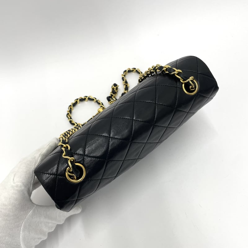 CHANEL ミニマトラッセ ラムスキン シングルフラップ シングルチェーン