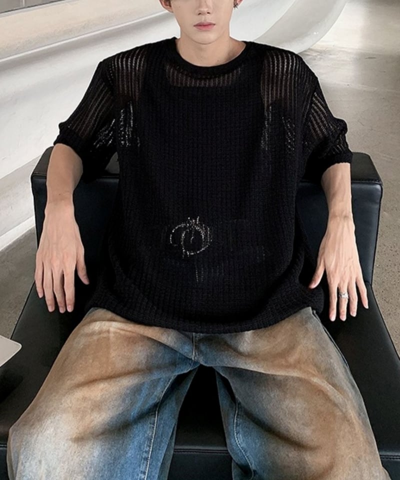 Eve「no.12 メッシュ Tシャツ」 ブラック 新品 Eve Culture no.12