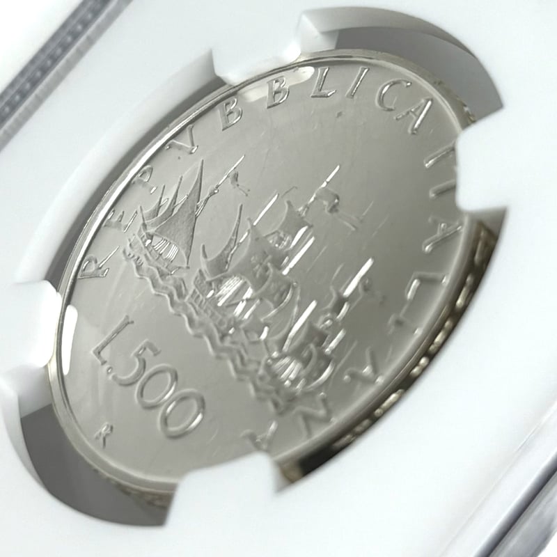 1995年 イタリア コロンブス 500リラ 銀貨 PF69 NGC 最高鑑定品 | Coin