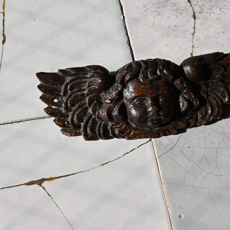 フランス アンティーク 木彫りの天使 木像 | landverse