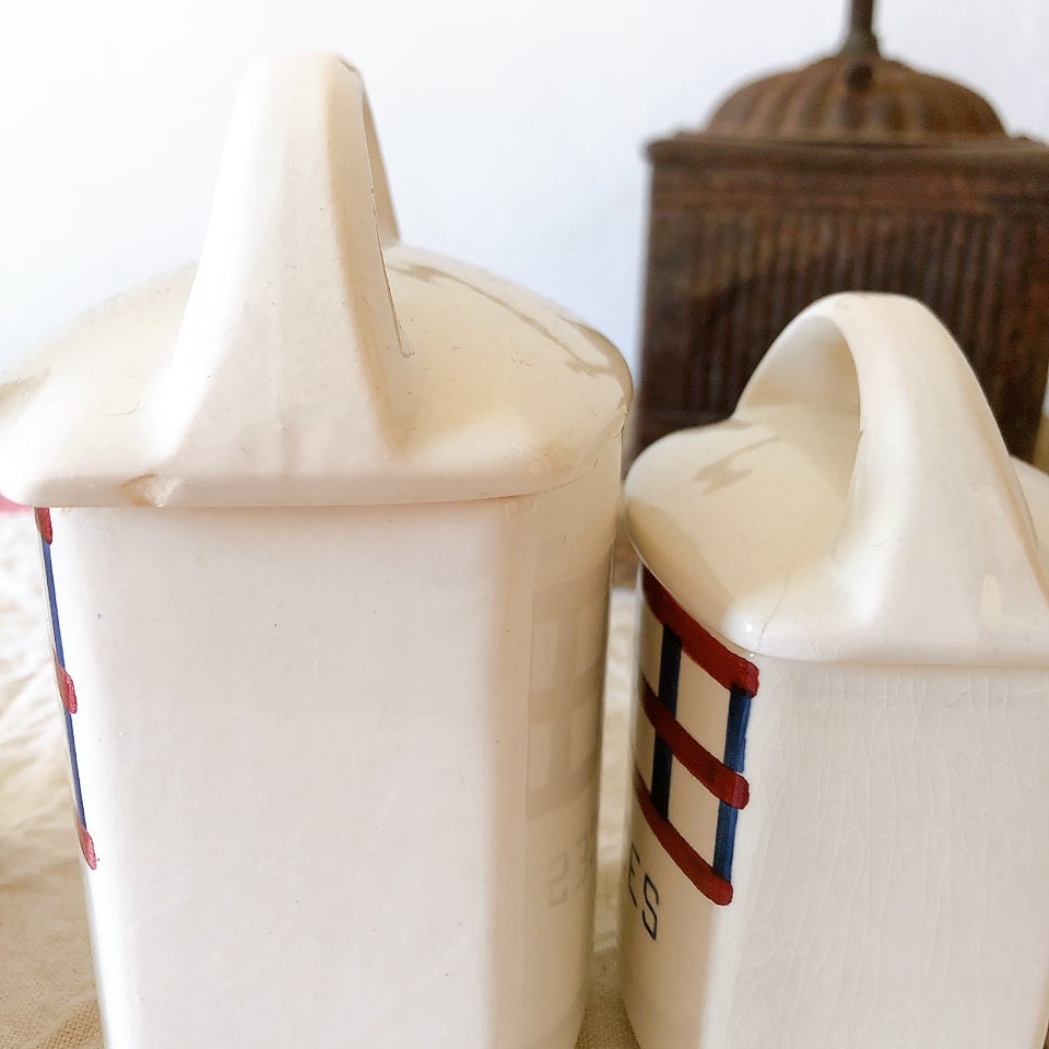 レア☆HBCM ベアン クレイユエモントロー バスク柄 陶器キャニスター5