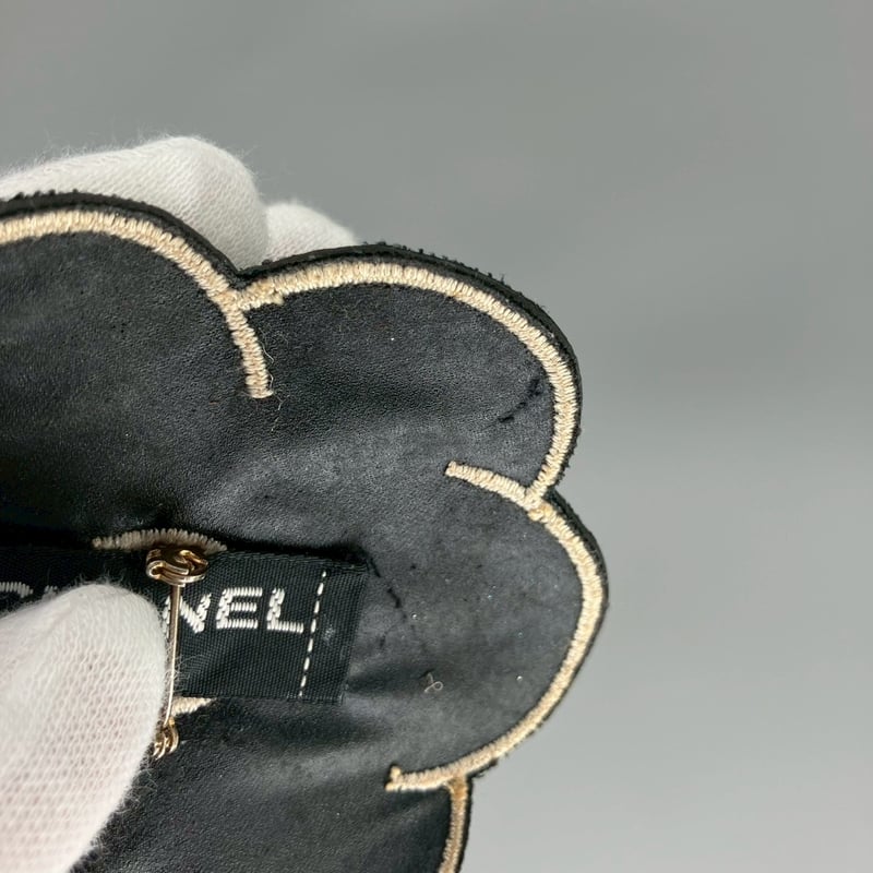 CHANEL (シャネル) ヴィンテージ ココマーク カメリア ブラック