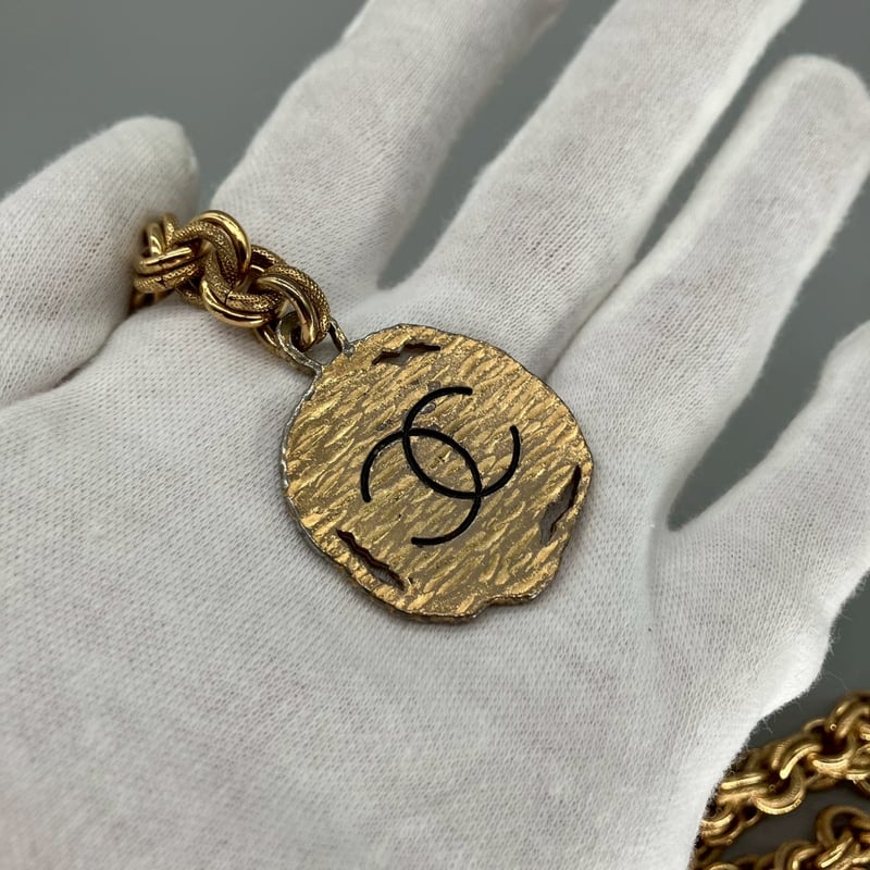 CHANEL (シャネル) ヴィンテージ 4連チェーン ココマーク チェーン