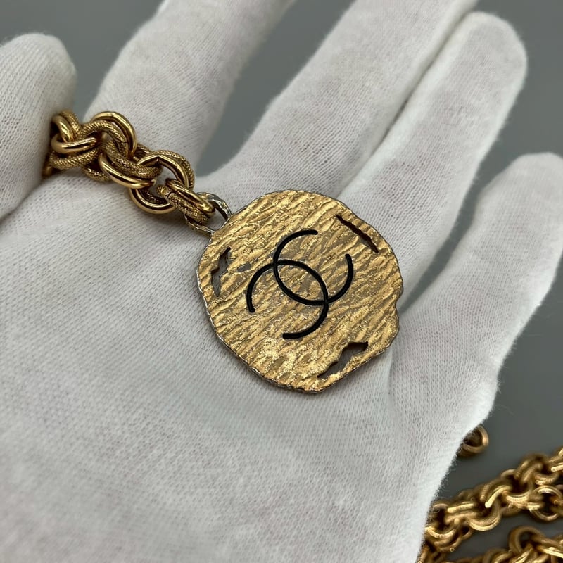 CHANEL (シャネル) ヴィンテージ 4連チェーン ココマーク チェーン