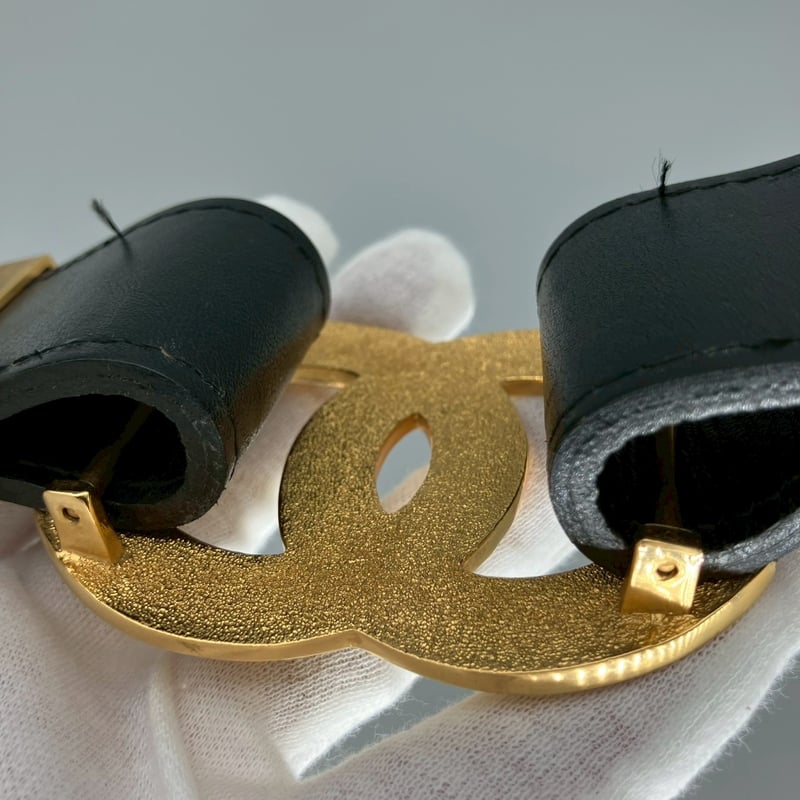 CHANEL (シャネル) ヴィンテージ デカココ ココマーク レザー ベルト