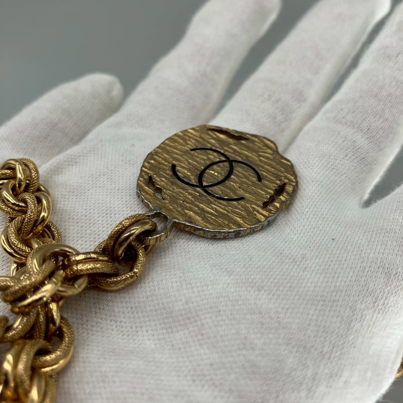 CHANEL (シャネル) ヴィンテージ 4連チェーン ココマーク チェーン