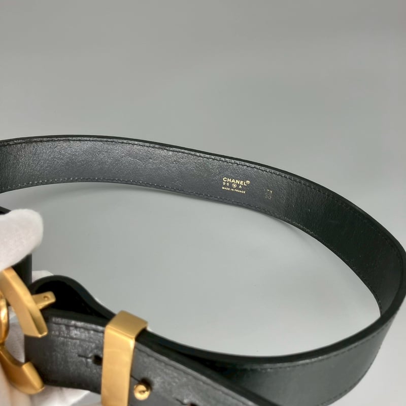 CHANEL (シャネル) ヴィンテージ デカココ ココマーク レザー ベルト