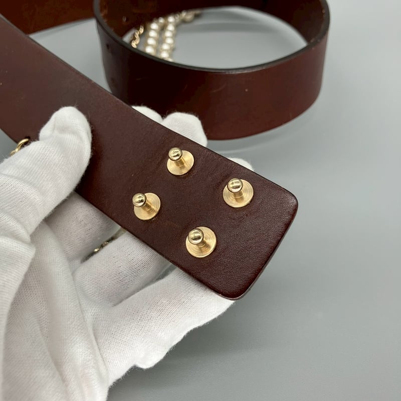 CHANEL (シャネル) ヴィンテージ パール 3連チェーン ベルト