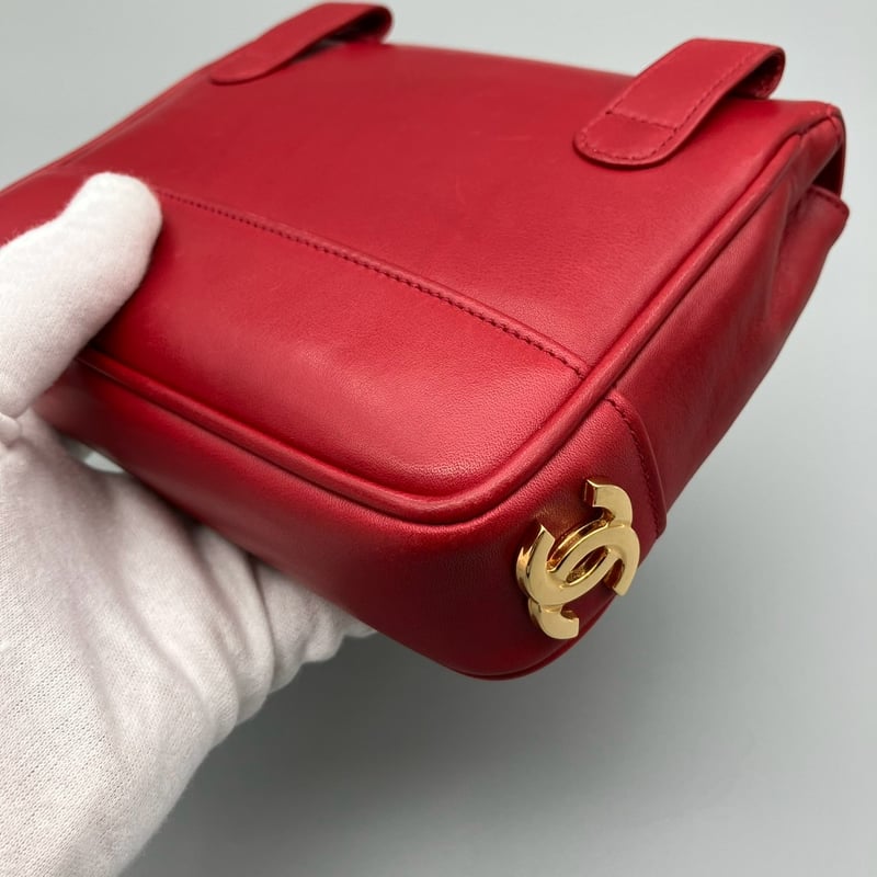 CHANEL (シャネル) ヴィンテージ ラムスキン トリプルココマーク