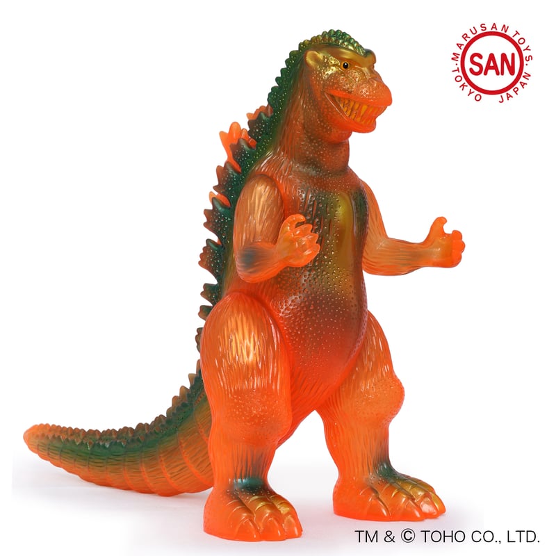 マルサン '54ゴジラ350 (Ehime Orange 黒目Ver.) ソフビアイランド限定