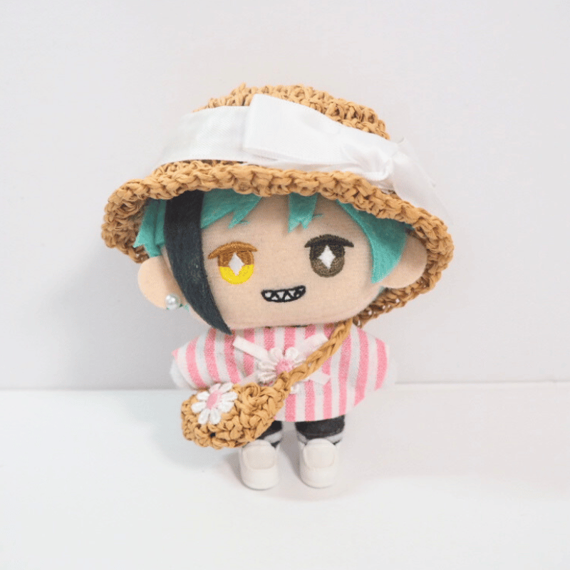 10cmぬい服 夏のストライプお出かけセット（ハット＆ブラウス＆バッグ