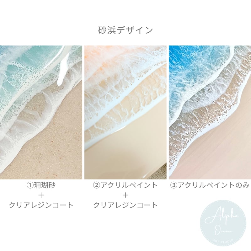 受注制作品】【A3サイズ】 木製パネル オーシャンレジンアート | Alpha