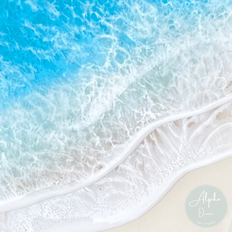 受注制作品】ウミガメ/ホヌ デザインパネル MDFパネル 海レジンアート