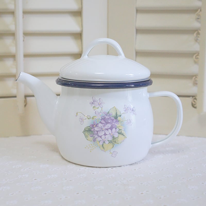 イマン スミレ ティーポット ホーロー | Frenchchic