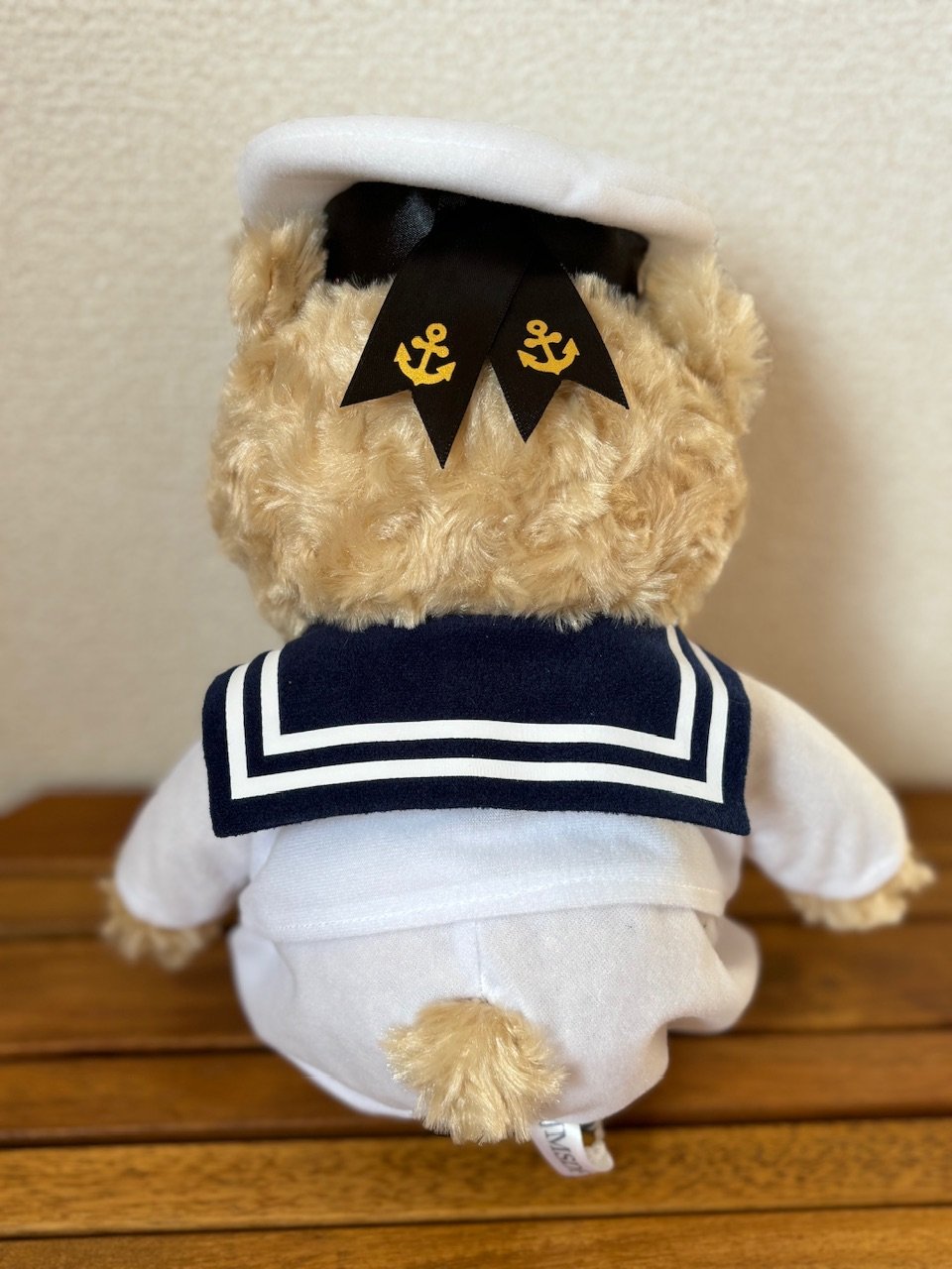 ベアぬいぐるみ】海上自衛隊 白セーラー服 水平 テディベア | S-Blue