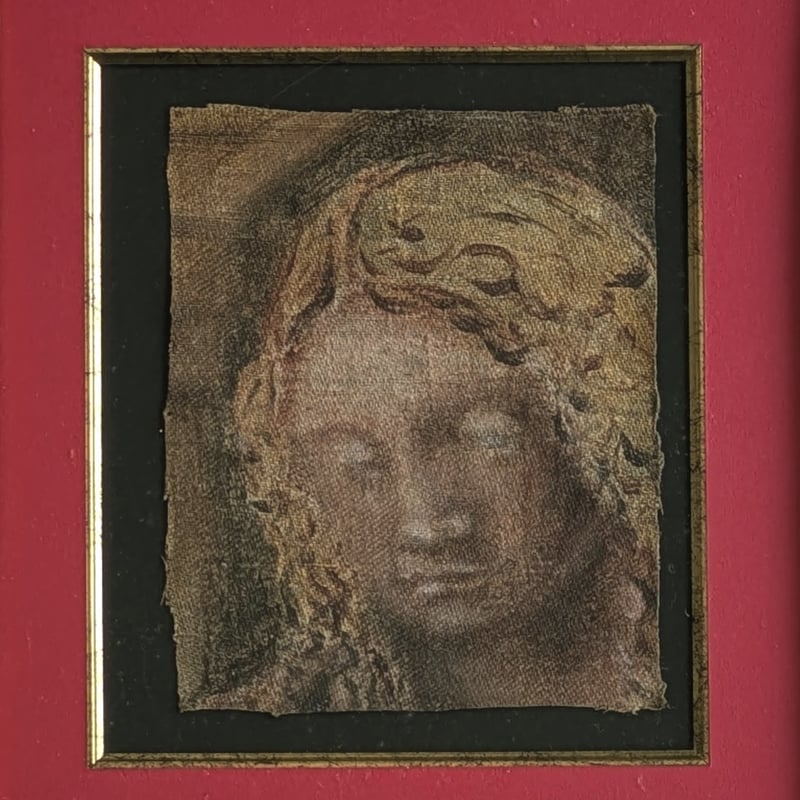 作者不明 油彩（油絵） 「女の顔」 高級額装（ピカソ額縁店） 外国古画