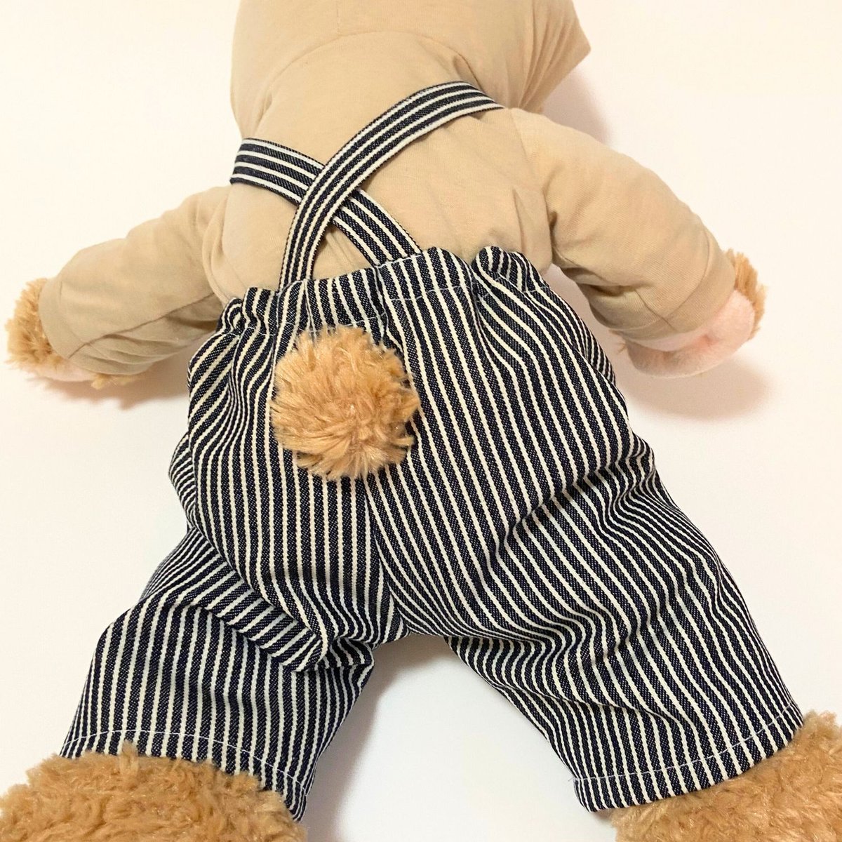 型紙 PDF形式】 くまのぬいぐるみ型紙-サロペット | コモンママの型紙